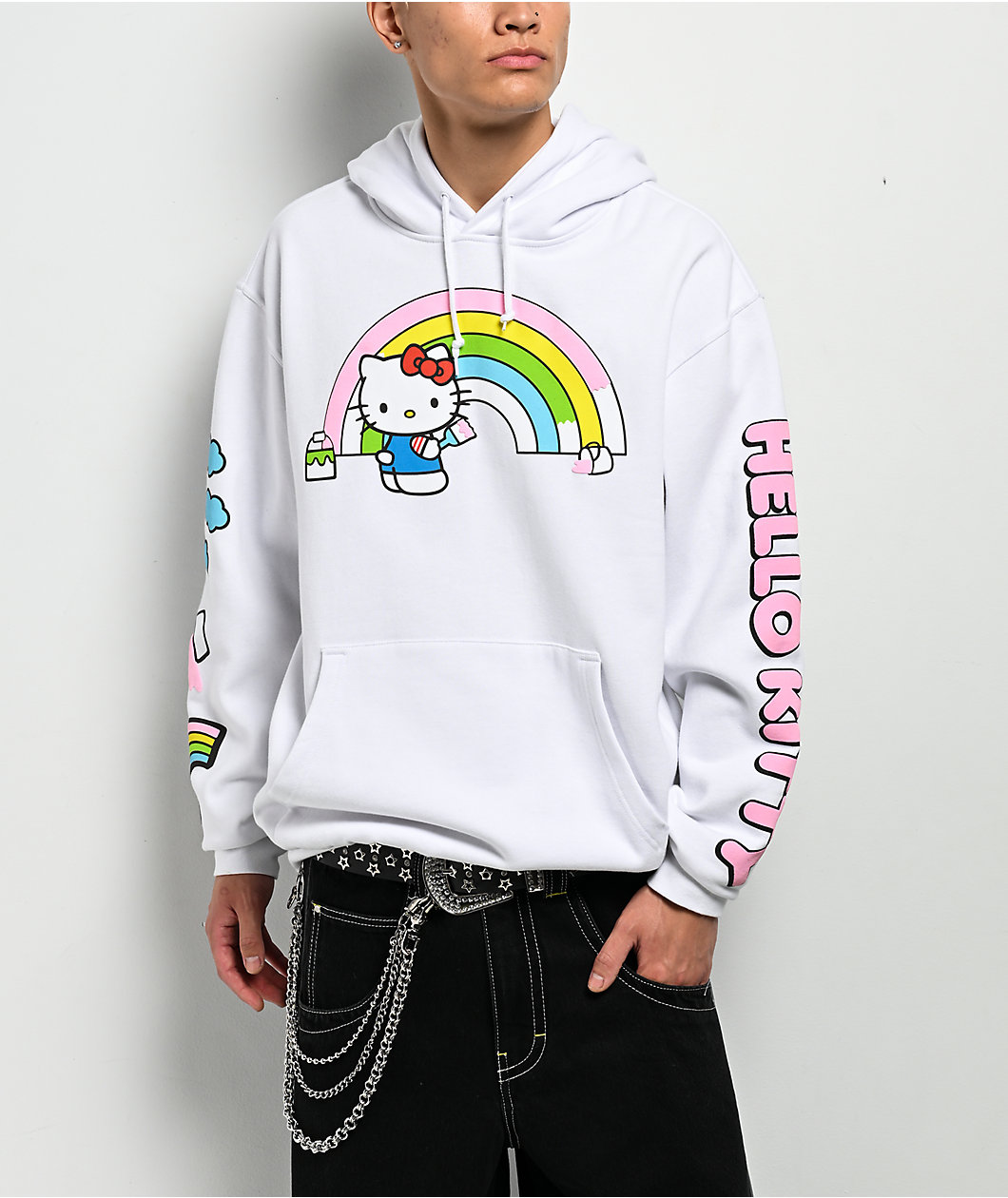 Rady レインボーHello KittyロンT ホワイトM Hello Kitty® & Friends | A.LAB Hello Kitty Over The Rainbow White